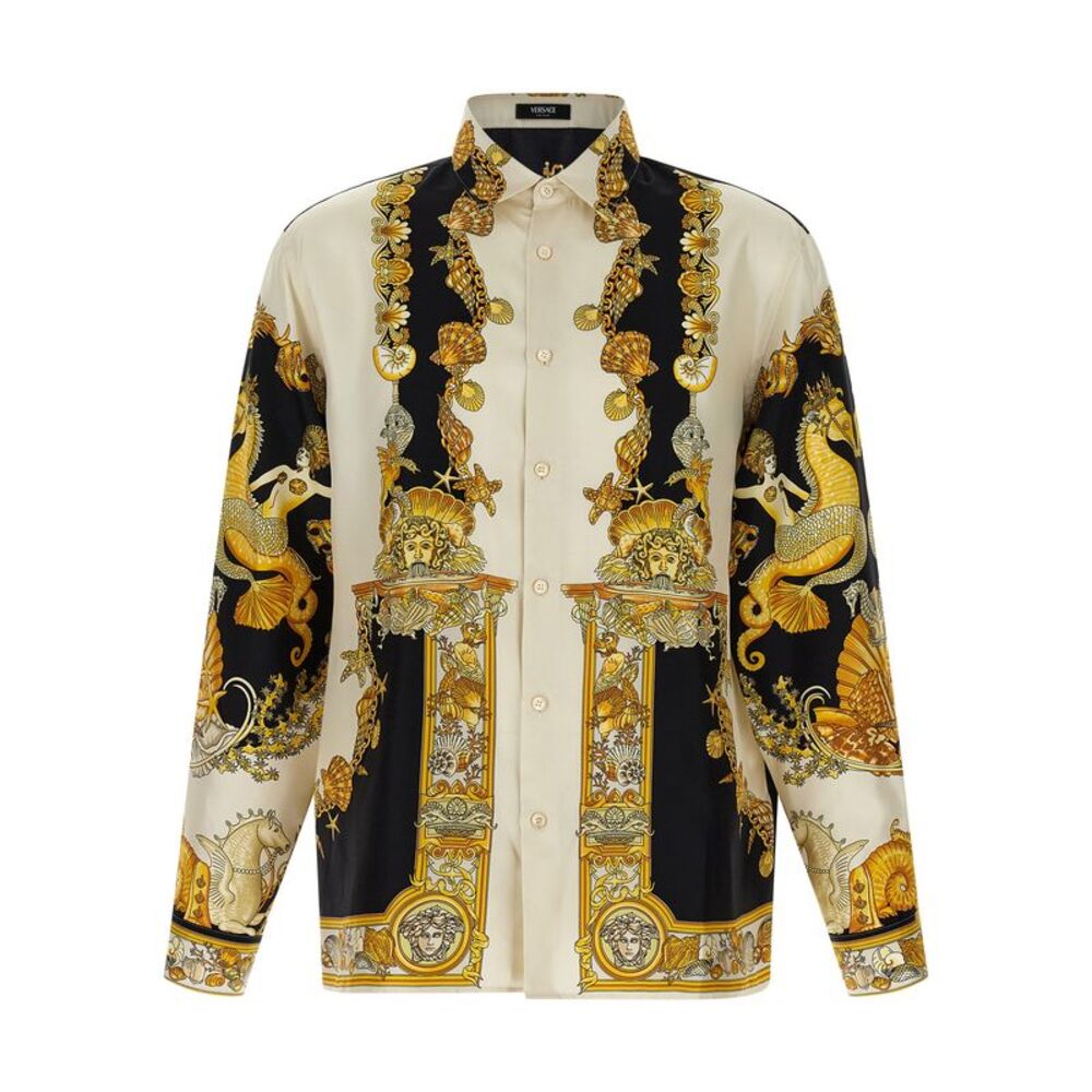 Versace Multicolor Silk Men's Blouse